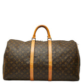 ルイ ヴィトン モノグラム キーポル55 ボストンバッグ トラベルバッグ M41424 ブラウン PVC レザー レディース LOUIS VUITTON 【中古】